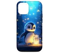 Adorable Penguin with Lantern Under a Starry Sky Case for iPhone 12/12 Pro