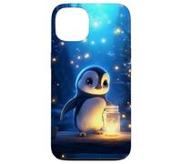 Adorable Penguin with Lantern Under a Starry Sky Case for iPhone 13