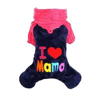 Adorable Pet Clothes Collection, I Love Mama/Papa Printed Dog T-Shirts, Snowman Bunny Costume Outfits, Soft Breathable Cotton Apparel for Small Dogs, Seasonal Holiday Party Wear