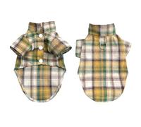 Adorable Plaid Shirt Suit Wedding Attire for Teddy Bear and Bichon Frise Dogs