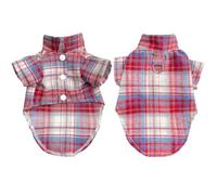 Adorable Plaid Shirt Suit Wedding Attire for Teddy Bear and Bichon Frise Dogs