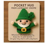Adorable Pocket Hug Gnome,Emotional Support Crochet Mini Gnomes,Mini Cute Stress Relief Companion Doll, Encouragement Gifts For Family And Friends (green)