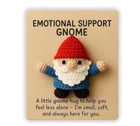 Adorable Pocket Hug Gnome,Emotional Support Crochet Mini Gnomes,Mini Cute Stress Relief Companion Doll, Encouragement Gifts For Family And Friends (red)