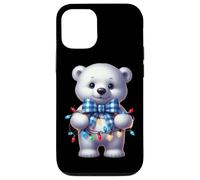 Adorable Polar Bear With Festive Lights Case for iPhone 12/12 Pro