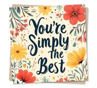 Adorable Positivity or Support Card For A Loved One - You're Simply The Best - For Partner, Husband, Wife, Boyfriend, Girlfriend, Bestie, Friend, Sibling