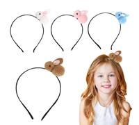 Adorable Printed Hairbands - 6 Pieces Cute Cartoon Decorative Headbands | Rainbow Horse Headbands, Bright Colors Decoration Tool For Bunny-Themed Parties, Costume Parties, Easter Parties