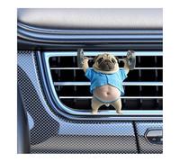 Adorable Pug Acrylic Car Air Vent Fragrance Diffuser, 2D Cartoon Scented Diffuser Clip for Cars Interior Accessory, Easy Install, Playful Expression, No Battery Needed (A)