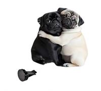 Adorable Pug Car Air Vent Diffuser - 2D Cute Dog Design, Fan-Driven Fragrance, Stylish Interior Accessory with Aromatherapy (Style E)