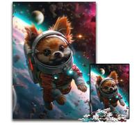 Adorable Puppy Astronaut 1000 Piece Jigsaw Jigsaw Puzzles for Adults Family Fun Activity Brain Challenge for Teenager 1000 PCS(38x26cm)