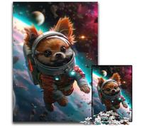 Adorable Puppy Astronaut Jigsaw Puzzles for Adults 1000 Piece Puzzles for Adults Interactive Family Game Ideal Family Activity Game 1000 PCS(75x50cm)