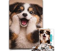 Adorable Puppy Smiling with Paws Adult Puzzle 1000pcs (70x50cm) Jigsaw | Choose a January indoor activity on early-year evenings for shared leisure.