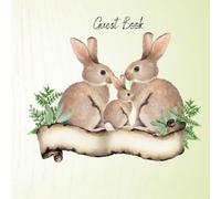 Adorable Rabbit Baby Shower Guest Book and Photo Album With Black & White Interior