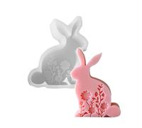 Adorable Rabbits Resin Moulds Soft and Detailed Silicone Scented Mold for Easters Rabbits Scented Delicate Resin Moulds