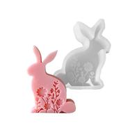 Adorable Rabbits Resin Moulds Soft and Detailed Silicone Scented Mold for Easters Rabbits Scented Flexible Silicone Mold