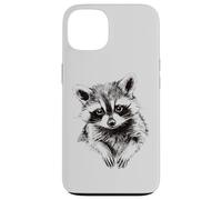 Adorable Raccoon Sketch,Too Cute to be Trashy,Wildlife Lover Case for iPhone 13