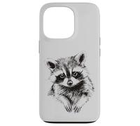 Adorable Raccoon Sketch,Too Cute to be Trashy,Wildlife Lover Case for iPhone 13 Pro