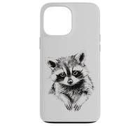Adorable Raccoon Sketch,Too Cute to be Trashy,Wildlife Lover Case for iPhone 13 Pro Max