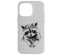 Adorable Raccoon Sketch,Too Cute to be Trashy,Wildlife Lover Case for iPhone 14 Pro Max