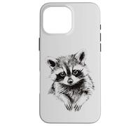 Adorable Raccoon Sketch,Too Cute to be Trashy,Wildlife Lover Case for iPhone 16 Pro Max