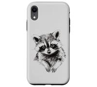 Adorable Raccoon Sketch,Too Cute to be Trashy,Wildlife Lover Case for iPhone XR