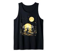 Adorable Raccoons Gazing at the Moon Night Sky Tank Top