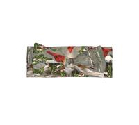 Adorable Red Bird Holly Berry Branches Print Baby Bow Headband - Soft, Stretchy, and Skin-Friendly for Newborns and Toddlers