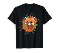 Adorable Red Panda Kawaii Chibi Cartoon Style T-Shirt
