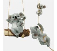 Adorable Resin Koala Bear for Tree Hanging, Whimsical Outdoor Decor Piece (B)