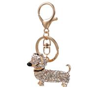 Adorable Rhinestone Sausage Dog Keychain Metal Pendant, Comfortable Feel and Multifunctional Design, Decorative Bag Accessory and Small Gift for Mobile Phones Or Bags