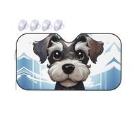 Adorable Schnauzer Car Windshield Sun Shade Foldable Car Sun Shade Front Windshield Sunshade Windshield Cover Reflective Sun Visor Keep Your Vehicle Cool for Most Sedans SUV Truck