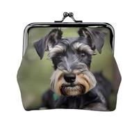 adorable schnauzer coin purse for women,small womens wallet,small makeup bag for purse,ultra-thin retro change wallet, Black, One Size, Art Deco
