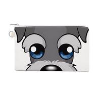 Adorable Schnauzer Coin Purse Lightweight Change Purse Mini Zipper Tool Bag Canvas Coin Wallets,Women Men