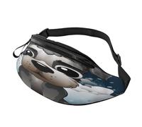 Adorable Schnauzer Fanny Pack Waist Bag for Men Women Bum Bag with Headphone Jack and Adjustable Belt for Biking Running Jogging Traveling Outdoors Workout Cycling Fitness Hiking
