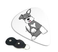 Adorable Schnauzer Guitar Picks 6-Pack - Pick Set (0.46mm / 0.71mm / 0.96mm) Suitable For Guitar And Ukulele Playing