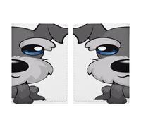 Adorable Schnauzer Passport Holder Slim PU Leather Passports Wallet Portable Passports Protector Passport Cover