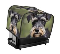Adorable Schnauzer Print 4-Slice Toaster Cover Waterproof Protector Appliance Kitchen Dorm Home Accessory