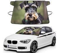 Adorable Schnauzer Print Automotive Windshield Frost Cover Protector For Winter Use, Ice Snow Protector Covers For Car