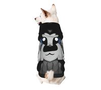Adorable Schnauzer Print Dog Hoodie For Small Dogs, Warm, Soft, And Breathable Sweatshirt, Easy To Wear Jumper, Pet Winter Weather Coat Pullover