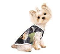 Adorable Schnauzer Print Dog Lightweight Shirt,Summer Cool Breathable Dog t Shirts,Pet Sleeveless Stretchy Clothes