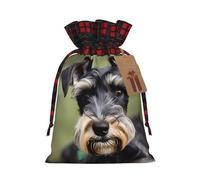 Adorable Schnauzer Print Gift Drawstring Bags Reusable Pouches Birthday Wedding Party Festive Gatherings