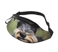 Adorable Schnauzer Print Man and Women Waist Bag Lightweight Travel Accessory for Hiking Cycling Running