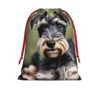 Adorable Schnauzer Print Practical Drawstring Gift Travel Pouches Men Women Multiple Occasion Daily Carry