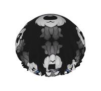adorable schnauzer Print Shower Cap for Women & Men - Reusable, Double Layer, Breathable, Hair Bath Cap One Size