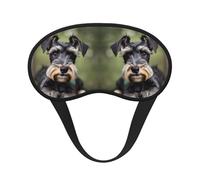 Adorable Schnauzer Print Sleep Mask, Eye Sleeping Mask for Women and Men for Total Darkness, Reduces Puffy Eye Mask