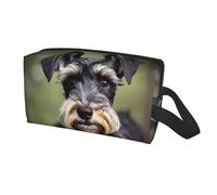 Adorable Schnauzer Print Travel Storage Bag for Men Women,Large Capacity Organizer Portable Toiletry Bag