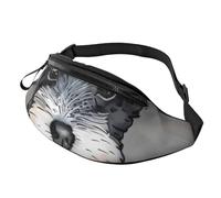 Adorable Schnauzer Printed Fanny Pack for Men Women Crossbody Waist Bag Pack Bum Bag with Adjustable Strap for Hiking Running Travel Cycling
