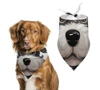 Adorable Schnauzer Printed Pet Scarf Polyester Triangle Scarf - One Size (27.6in X 11.8in)
