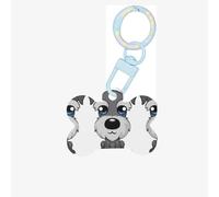 Adorable Schnauzer Printing Acrylic Dog Bone Ornament,Dog Tags Personalized Pet Ornament, Key Chain Bone Shaped Id Tags