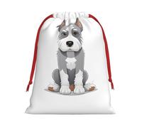 Adorable Schnauzer Ultra Soft Velvet Gift Bag, Stylish Design, Preferred For Holidays