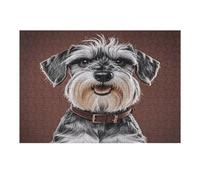 Adorable Schnauzer Wooden Puzzle with Storage Box, Eco-Friendly Wooden Jigsaw Puzzle for Home Leisure, Stress Relief & Decoration 300 PCS